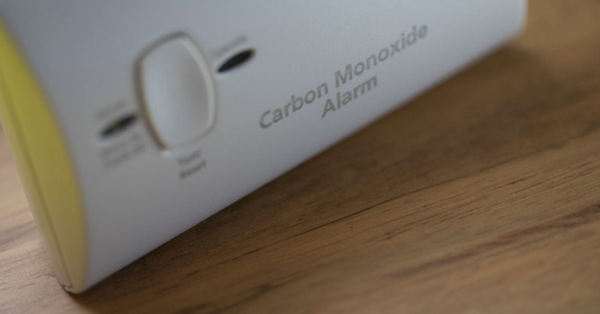 Close up of a carbon monoxide detector
