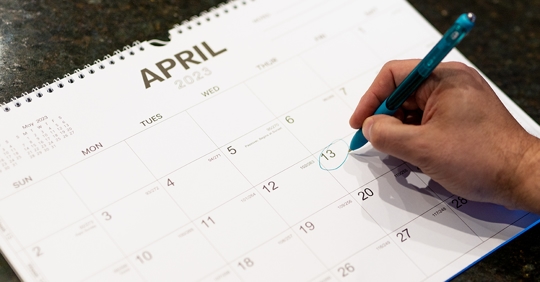 calendar of april